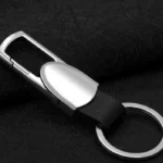 Läder nyckelring – Liten Vapensköld-Karbinhake